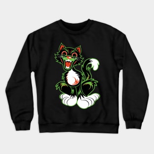 Jim8ball - Black Betty Halloween Cat Crewneck Sweatshirt